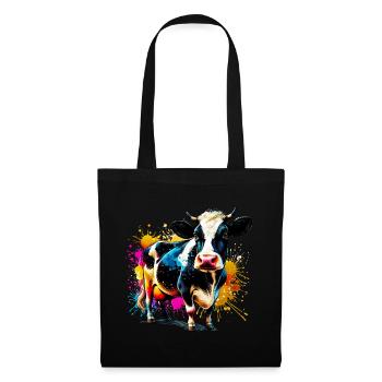 Vache - Sac en tissu - noir - Devant