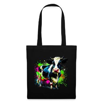 Vache - Sac en tissu - noir - Devant