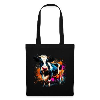 Vache - Sac en tissu - noir - Devant