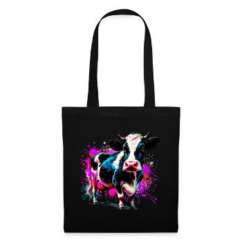Vache - Sac en tissu - noir - Devant