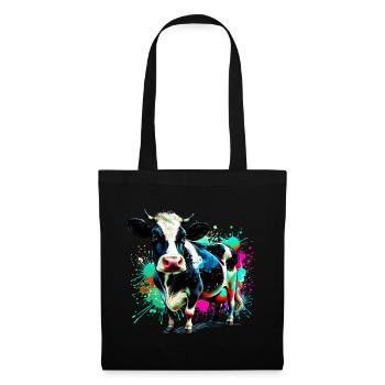Vache - Sac en tissu - noir - Devant