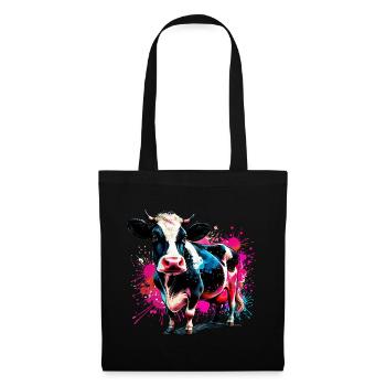 Vache - Sac en tissu - noir - Devant