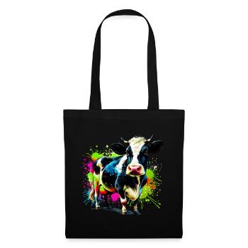 Vache - Sac en tissu - noir - Devant