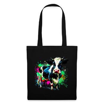 Vache - Sac en tissu - noir - Devant