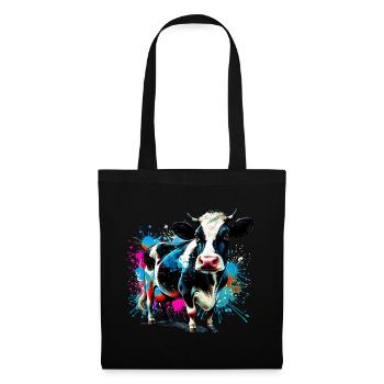 Vache - Sac en tissu - noir - Devant
