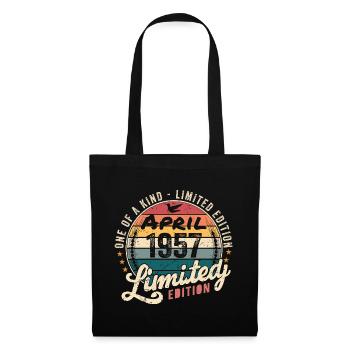 April 1957 Vintage Birthday April 1957 - Tote Bag - black - Front