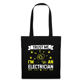 Trust Me I am An Electrician - Tote Bag - black - Front
