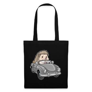Hedgehog Car - Tote Bag - black - Front