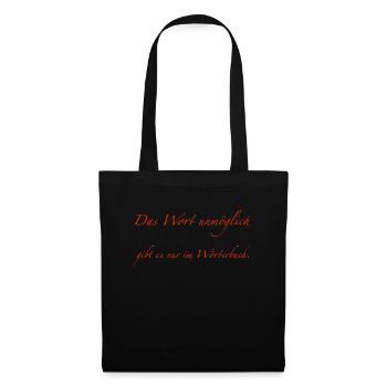 Le mot impossible n’existe que dans le dictionnaire - Sac en tissu - noir - Devant
