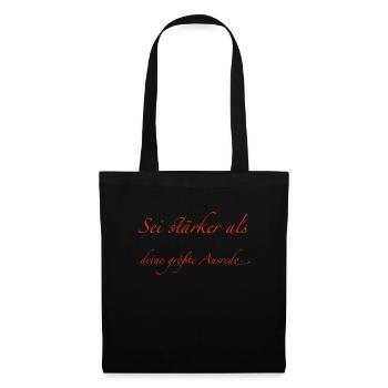 Soyez plus fort que votre plus grande excuse - Sac en tissu - noir - Devant