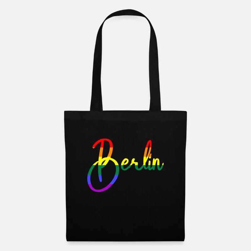 Berlin - Gay Pride - Rainbow - Regenbogen - LGBT - Stoffbeutel - Schwarz