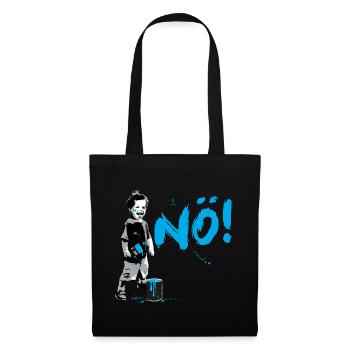 Boy Power NO Frecher Junge Protest Statement - Stoffbeutel - Schwarz - Vorne