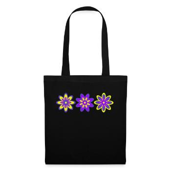 Purple Flowers - Tote Bag - black - Front