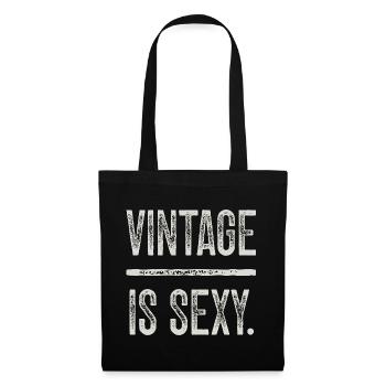 Vintage-Design ist ein sexy Distressed Effekt - Stoffbeutel - Schwarz - Vorne
