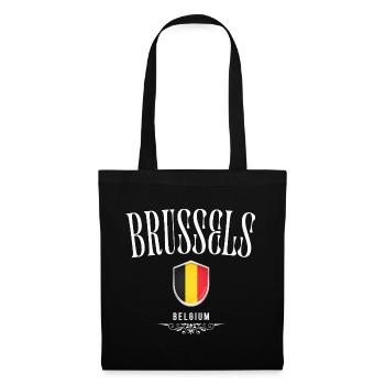 Bruxelles Belgique, souvenir Bruxelles - Sac en tissu - noir - Devant