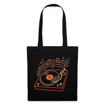 Vinyl Record Player for Music Lovers - Tote Bag - black - Front