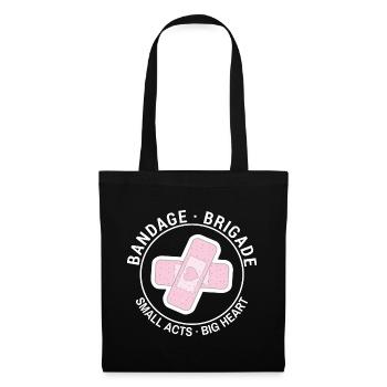 Bandade-Brigade Small acts. big heart. chest print - Tote Bag - black - Front