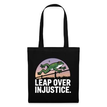 Leap over Justice - T-Shirt Grenouille USA - Sac en tissu - noir - Devant