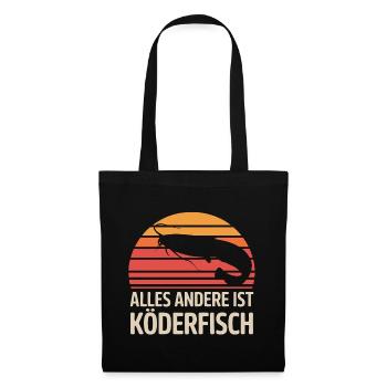 Pêcheur au poisson-chat – Tout le reste est un poisson-appât - Sac en tissu - noir - Devant