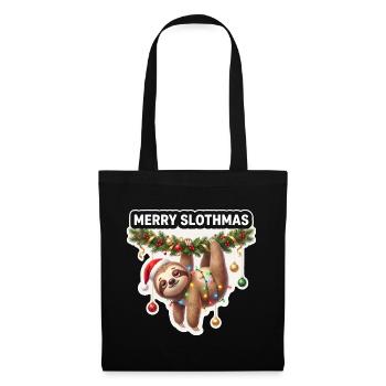 Happy Slothmas String Lights - Tote Bag - black - Front
