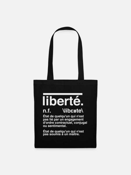 Freedom Definition Dictionary Style - Stoffbeutel - Schwarz