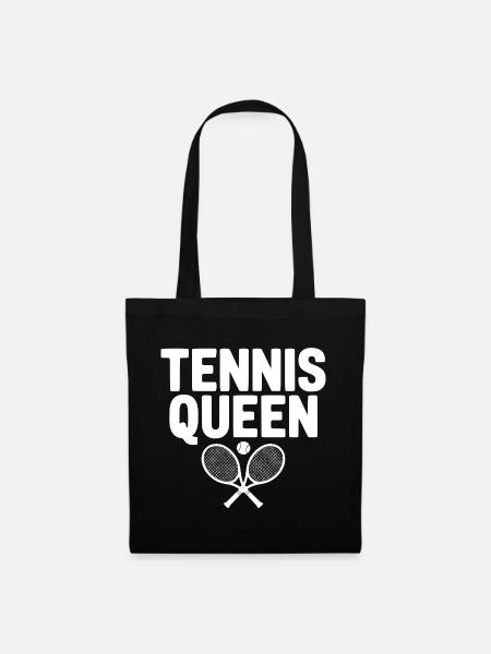 Tenniskönigin - Stoffbeutel - Schwarz