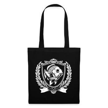 Fish in the coat of arms with laurel - Tote Bag - black - Front