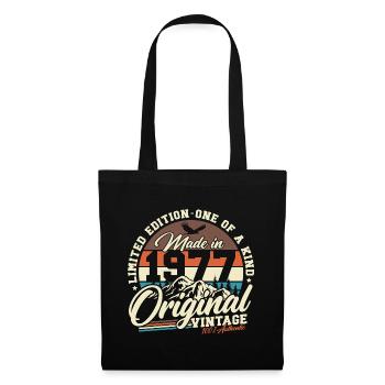 Cadeau d’anniversaire Born Vintage 1977 - Sac en tissu - noir - Devant