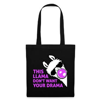 Ce lama ne veut pas de ta bulle dramatique - Sac en tissu - noir - Devant