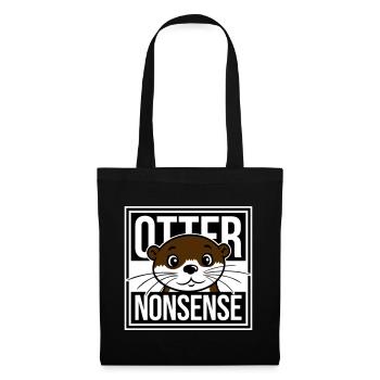 Otter Nonsense Lustig Wortspiel Otter Liebe Spruch - Stoffbeutel - Schwarz - Vorne