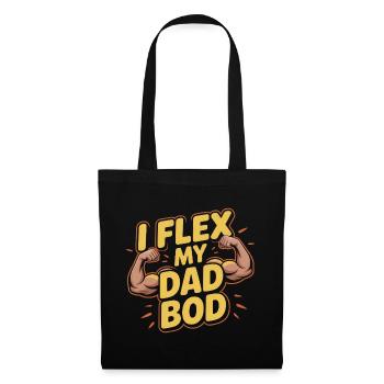 I Flex My Dad Bod - Funny Dad & Fitness Design - Tote Bag - black - Front
