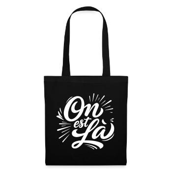 On est là - Pas le choix...Message du quotidien - Sac en tissu - noir - Devant
