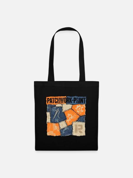 Patchwork Recycling - Stoffbeutel - Schwarz