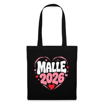 Malie 2026 Herz Design - Stoffbeutel - Schwarz - Vorne