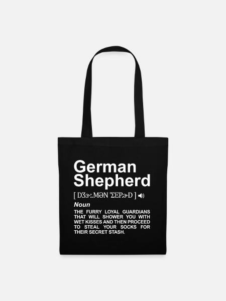 German Shepherd Definition - Stoffbeutel - Schwarz