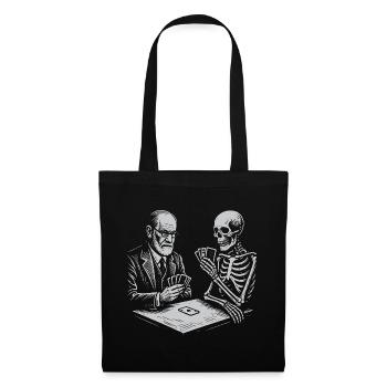 T-shirt de cartes de Sigmund Freud avec la mort - Sac en tissu - noir - Devant
