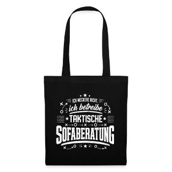 Taktische Sofaberatung - Stoffbeutel - Schwarz - Vorne