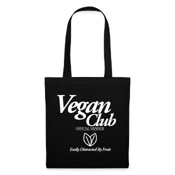 Vegan CLub Official Member - Stoffbeutel - Schwarz - Vorne