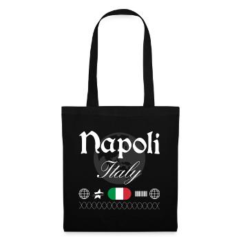 Souvenir de voyage streetwear de Naples, Italie - Sac en tissu - noir - Devant