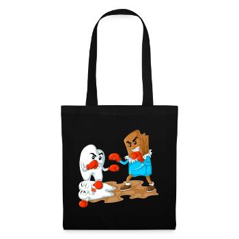 Chocolate Vs Tooth Boxing Funny Dentist Gift - Tote Bag - black - Front