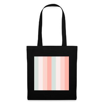 Palette de rayures verticales pastel - Sac en tissu - noir - Devant