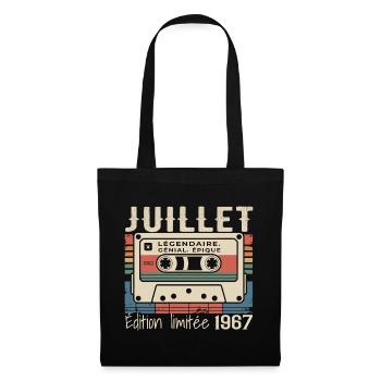 Juillet 1967 Cadeau Anniversaire Juillet 1967  - Sac en tissu - noir - Devant