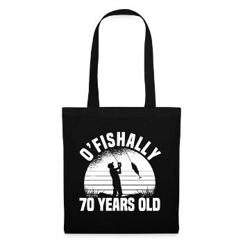 70e anniversaire de pêche - Sac en tissu - noir - Devant