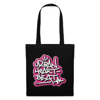 Urban Heartbeat Graffiti - Stoffbeutel - Schwarz - Vorne