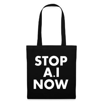 Stop ai - Stoffbeutel - Schwarz - Vorne