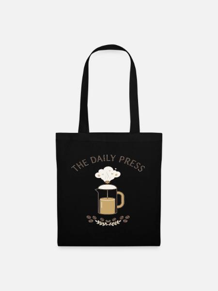 The Daily Press Kaffeepresse - Stoffbeutel - Schwarz