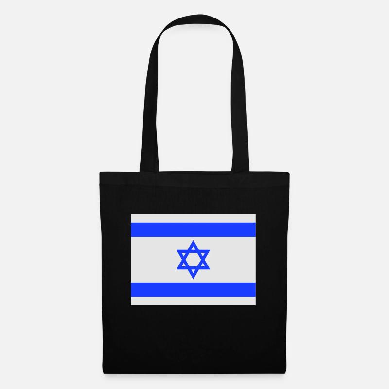 israel, fahne, flagge - Stoffbeutel - Schwarz
