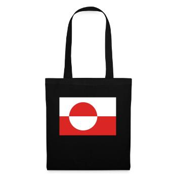 Groenland - drapeau - Sac en tissu - noir - Devant