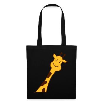 giraffe - Stoffbeutel - Schwarz - Vorne