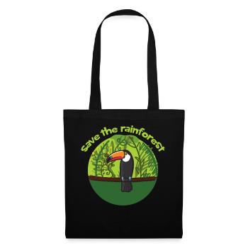 L'oiseau toucan comme symbole pour sauver la forêt tropicale - Sac en tissu - noir - Devant